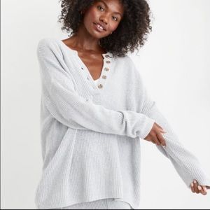 Aerie Oversized Henley Sweater